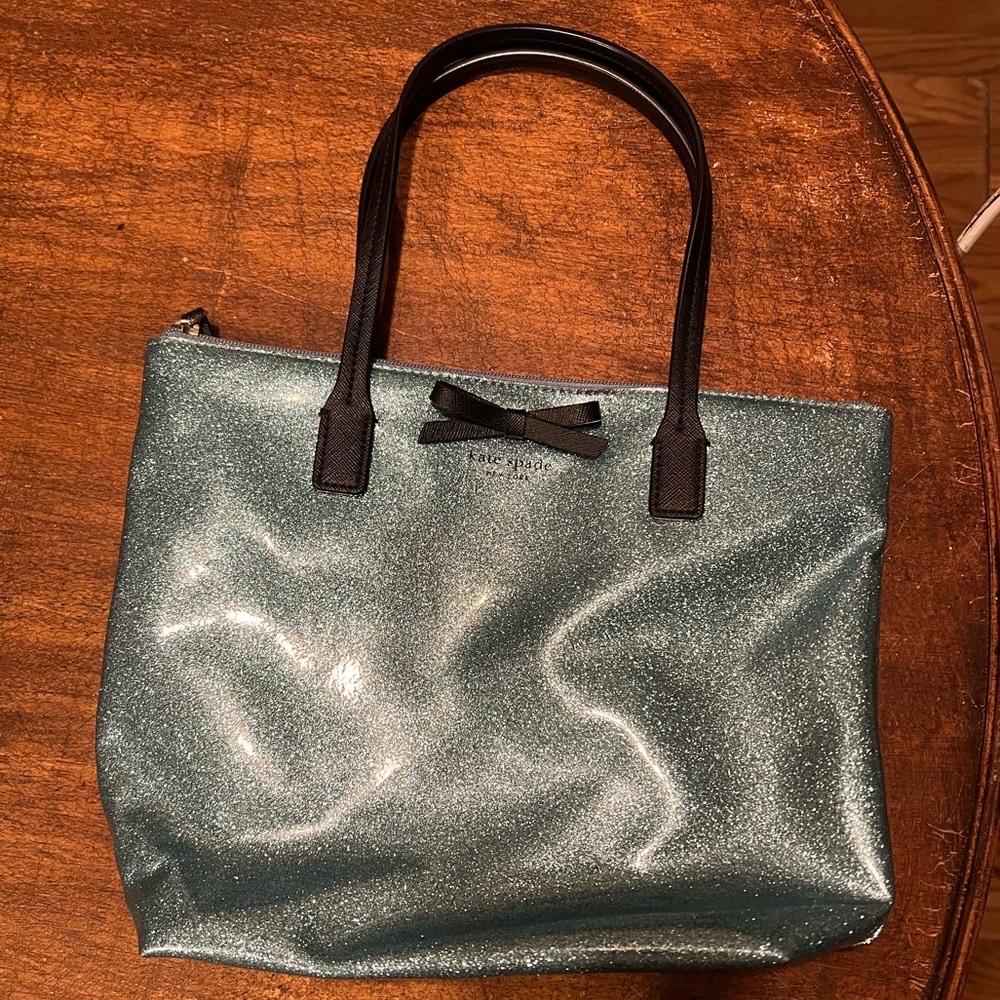 Blue sparkly Kate spade purse